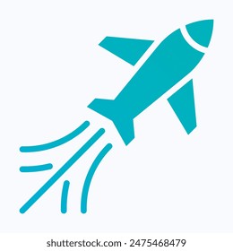 Fly Past, Aero Plane Vector Icon. Isolated Gradient Vector Icon.