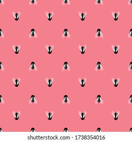 Fly polka dots seamless vetor pattern. Decorative insect themed surface print design. For fabrics, stationery, and packaging.