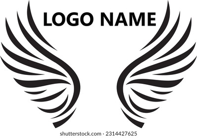 plantilla vectorial de logotipo de vuelo y potencia