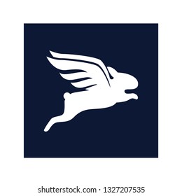 fly rabbit logo design