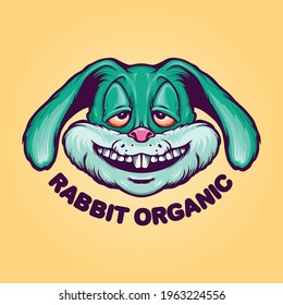 Fly Rabbit Organic  illustrations for your work Logo, mascot merchandise t-shirt, stickers and Label designs, poster, greeting cards advertising business company or brands