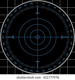 Fly radar. Vector illustration