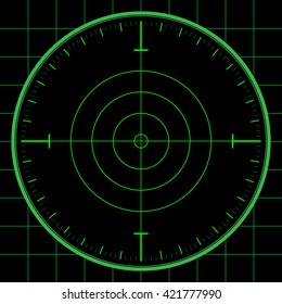 Radar de voo. Ilustração vetorial