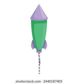 Fly rocket star petard icon cartoon vector. Element traditional. Happy event