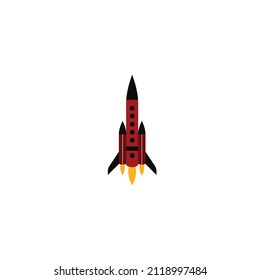 fly rocket vector type icon