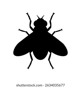 Silhueta de mosca ícone vetor design plano em fundo branco