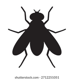 Vector de la silueta de la mosca | Gráfico de contorno de insectos | Icono de bug Ilustración
