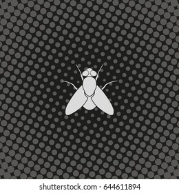 Fly simple icon. Insect illustration.