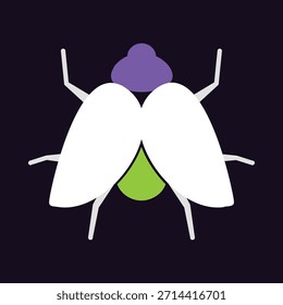 Mosca elegante de moda de Vector colorido hermoso diseño útil Ilustración de fondo colorido.eps