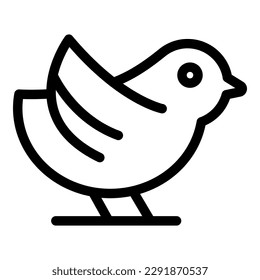 Fly sparrow icon outline vector. Bird flight. Tree house