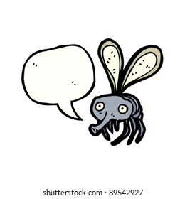 fly with speech bubble cartoon