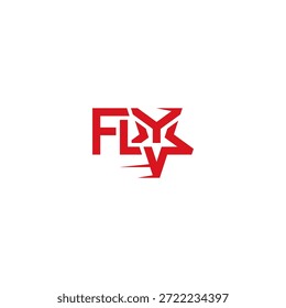 Logotipo tipográfico de letras de estrella de mosca.