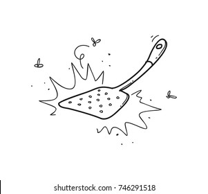 fly swatter doodle