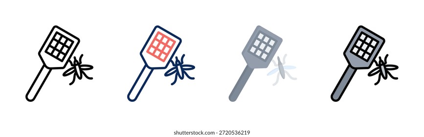 Fly Swatter icon set multiple style collection