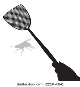 Fly Swatter Icon. Vector Illustration 