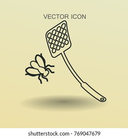 ilustración vectorial de icono de desplazamiento de mosca
