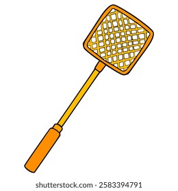 fly swatter illustration hand drawn isolated vector