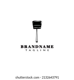 fly swatter logo cartoon icon design template black modern isolated vector illustration