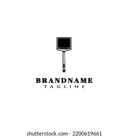 fly swatter logo cartoon icon design template black modern isolated vector illustration