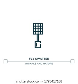 Fliegen Sie mit Wasser, Vektorsymbol. Einfache Elementgrafik. Fliegenumriss-Ikone aus flacher Linie mit Haustiershop-Konzept. Kann für Web und Mobile verwendet werden

