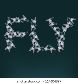 Fly text from flies