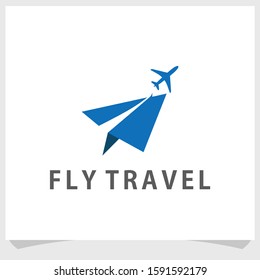 fly travel icon logo design, traveling logo design inspiration