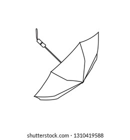 Fly umbrella vector illustration