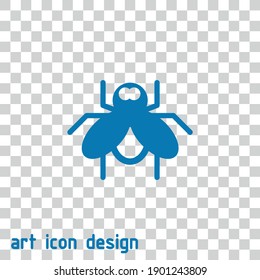fly vector icon on an abstract background