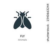 Fly vector icon on white background. Flat vector fly icon symbol sign from modern animals collection for mobile concept and web apps design.