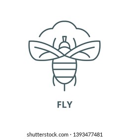Fly vector line icon, linear concept, outline sign, symbol
