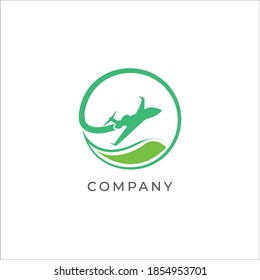 Fly vector logo. Airplane vector logo. Airplane icon. Airplane emblem