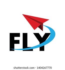 fly vector logo for business transportation