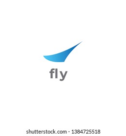 Fly vector logo. flying emblem. Flying icon