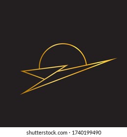 Fly vector logo. Space emblem. Airplane logo template