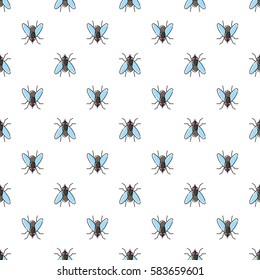Fly vector seamless pattern for textile design, wallpaper, wrapping paper or scrapbooking.