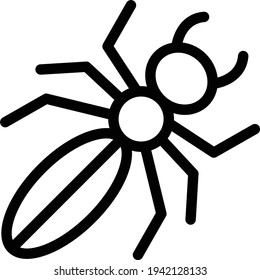 fly vector thin line icon
