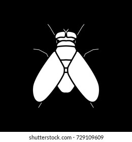 Fly white icon .