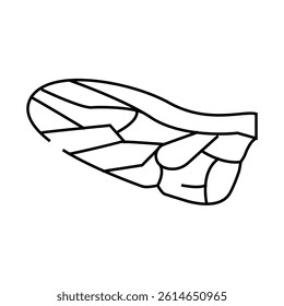 fly wing line icon vector. fly wing sign. isolated contour symbol black illustration