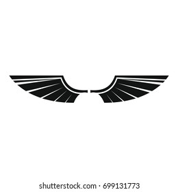 Fly Wings Black Simple Silhouette Icon Stock Vector (Royalty Free ...