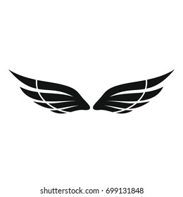 Fly wings black simple silhouette icon vector illustration for design and web isolated on white