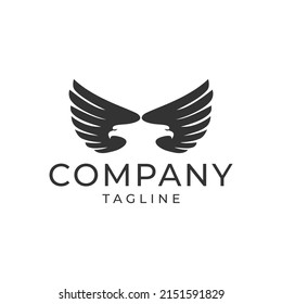 fly wings Logo - Eagle logo vector illustration
