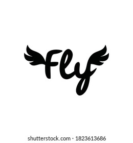 Fly word mark logo design.