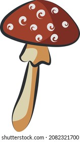 Fly-agaric is a poisouous mushroom with a red cap in white dots