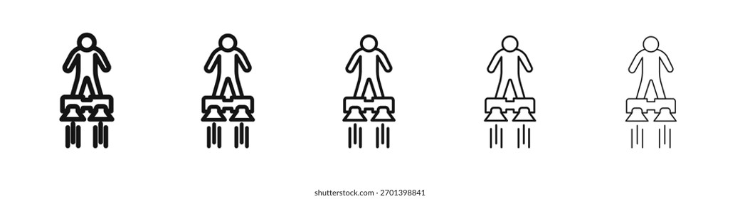 Diseño de icono de flyboard, logotipo, App, interfaz de usuario. Ilustración vectorial, EPS