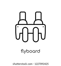 Flyboard icon. Trendy modern flat linear vector Flyboard icon on white background from thin line Artificial Intelligence, Future Technology collection, editable outline stroke vector illustration