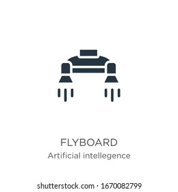 Flyboard icon vector. Trendy flat flyboard icon from artificial intellegence and future technology collection isolated on white background. Vector illustration can be used for web and mobile graphic 