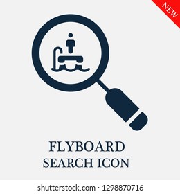 Flyboard search icon. Editable Flyboard search icon for web or mobile.