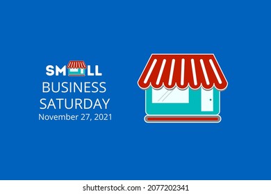 flye or banner or illustration of saturday small business event