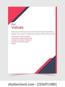 flyer, A4, Brochure creative design, cover, report, Multipurpose template, back and inside pages, Trendy minimalist design, Vertical a4 format, company profile
