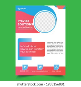 Flyer in A4 with colorful triangles